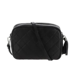 MELINA sac trotteur en cuir - noir - face