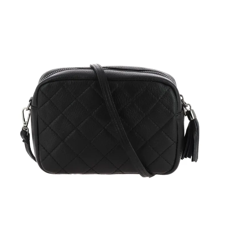 MELINA sac trotteur en cuir - noir - face