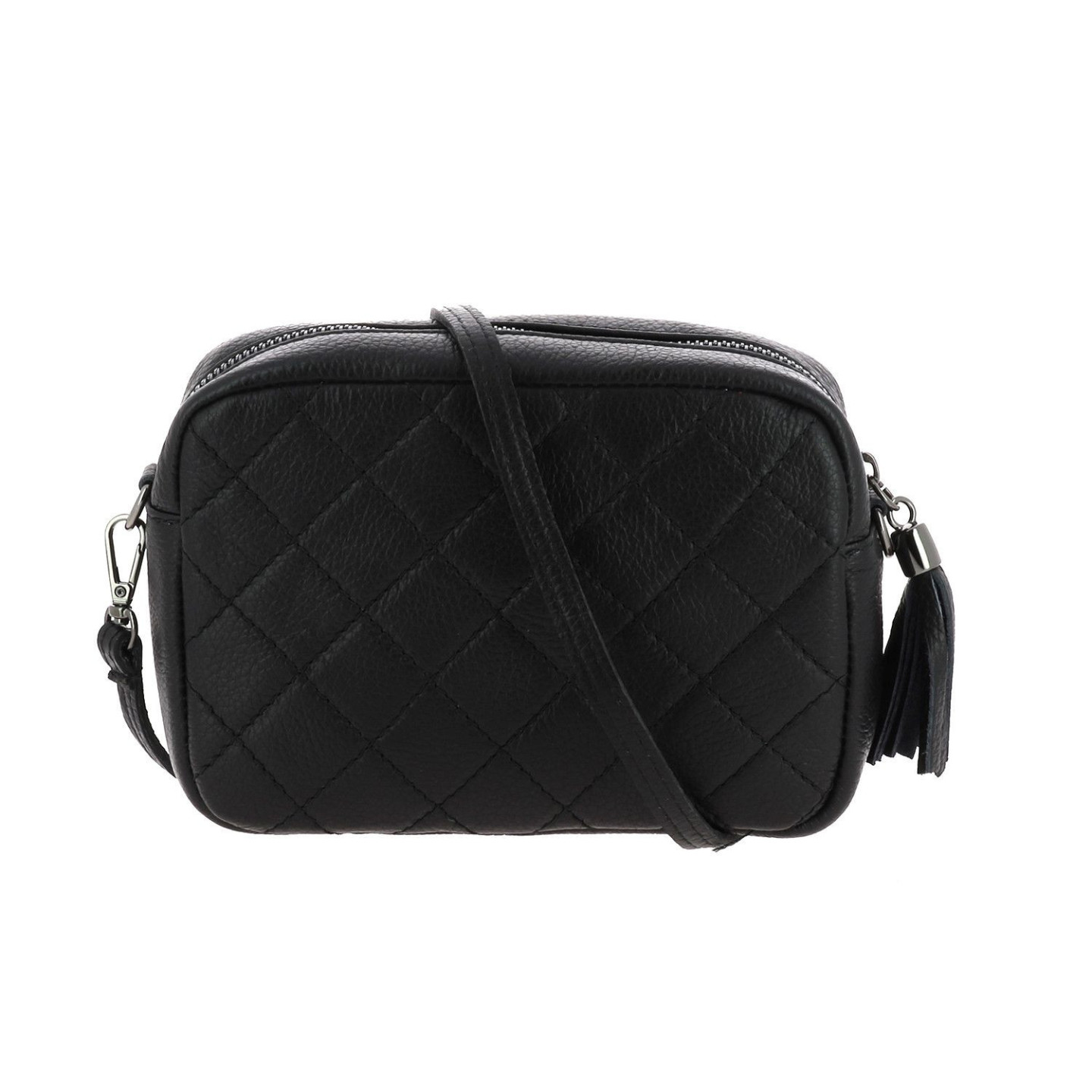 MELINA sac trotteur en cuir - noir - face