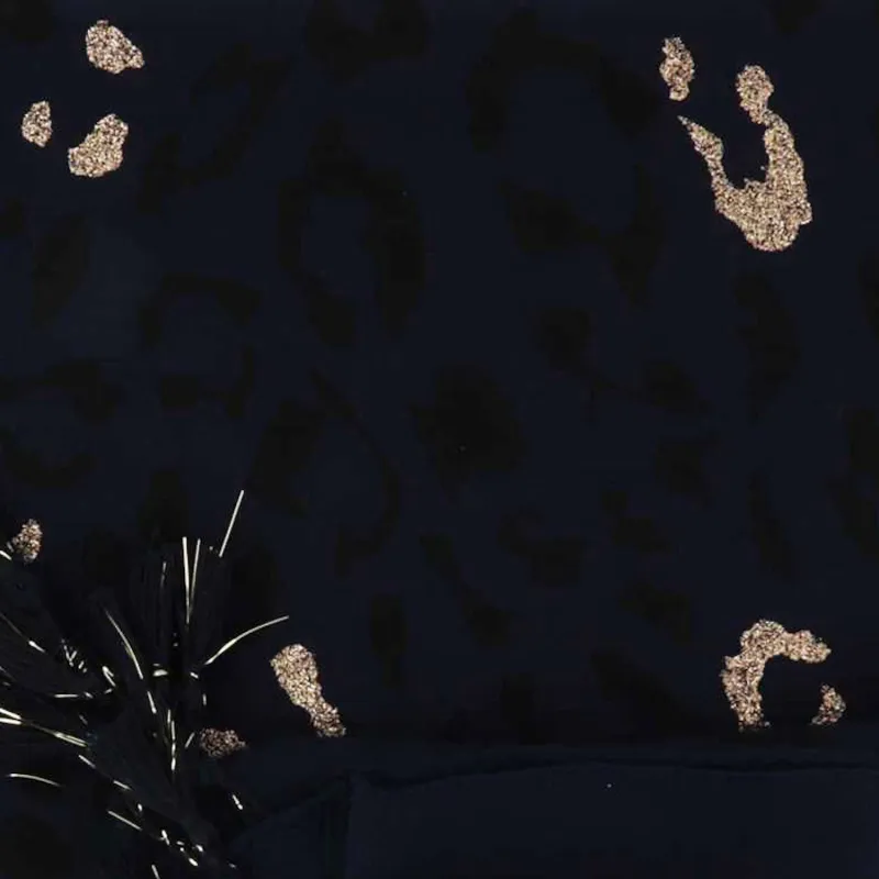 Echarpe Leopard, bleu