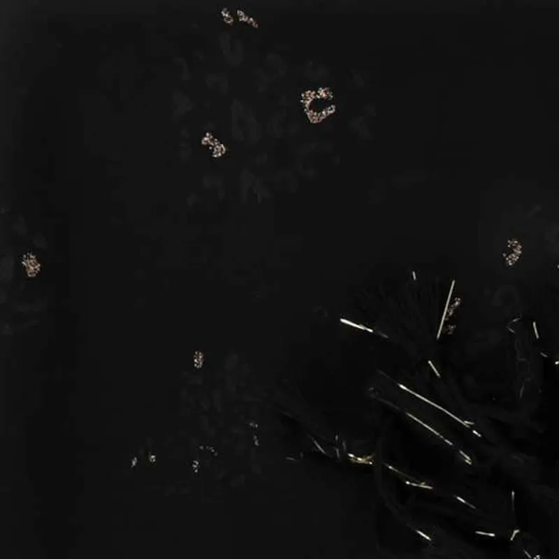 Echarpe Leopard, noir