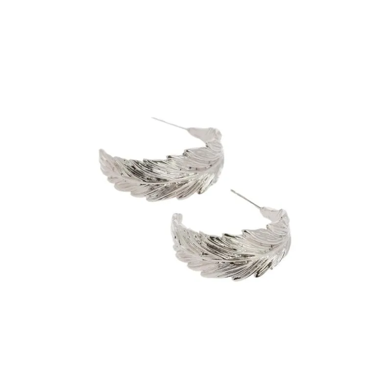 Boucles d'oreilles fantaisie argentées, Tajor