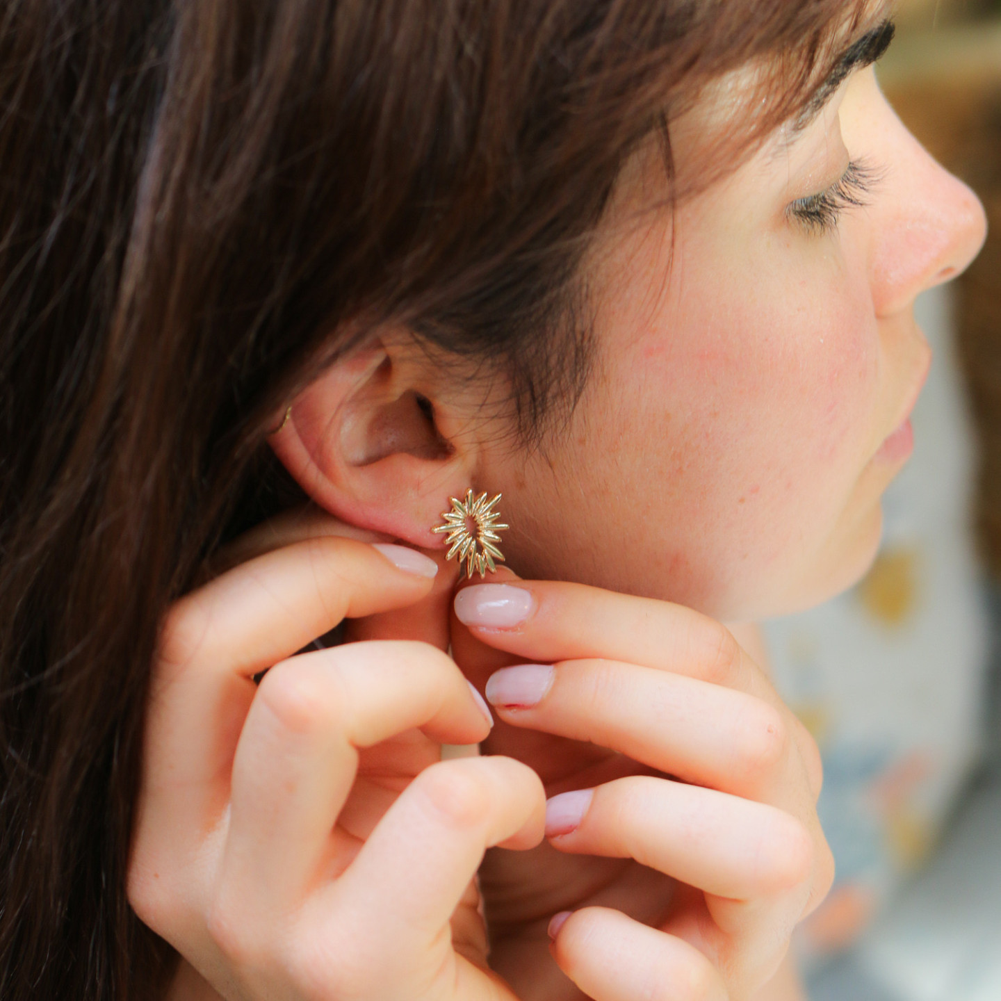 Boucles d'oreilles dorées, Algodor