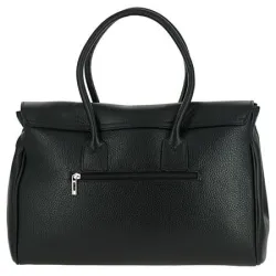 PARISIENNE grand sac à main en cuir - noir- dos