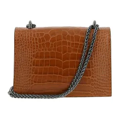 LIZMORE sac bandoulière effet croco - camel - dos