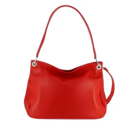 HASTON sac hobo en cuir - rouge - face