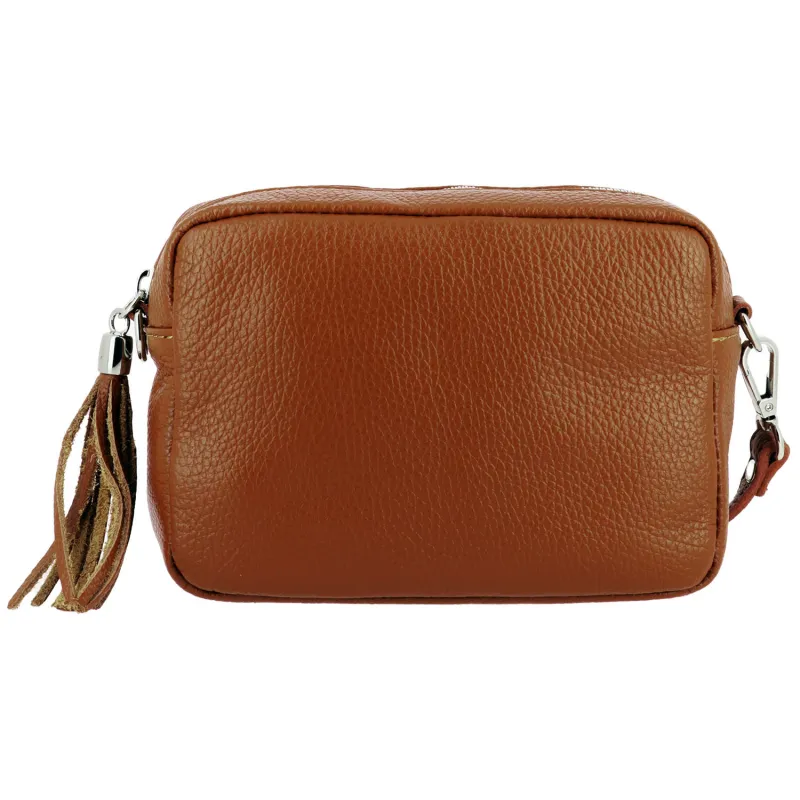 ZAGORA sac trotteur en cuir - camel - face