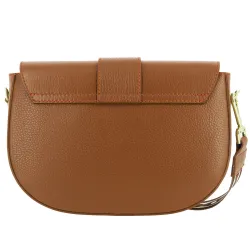 LUANDA sac bandoulière en cuir - camel - dos