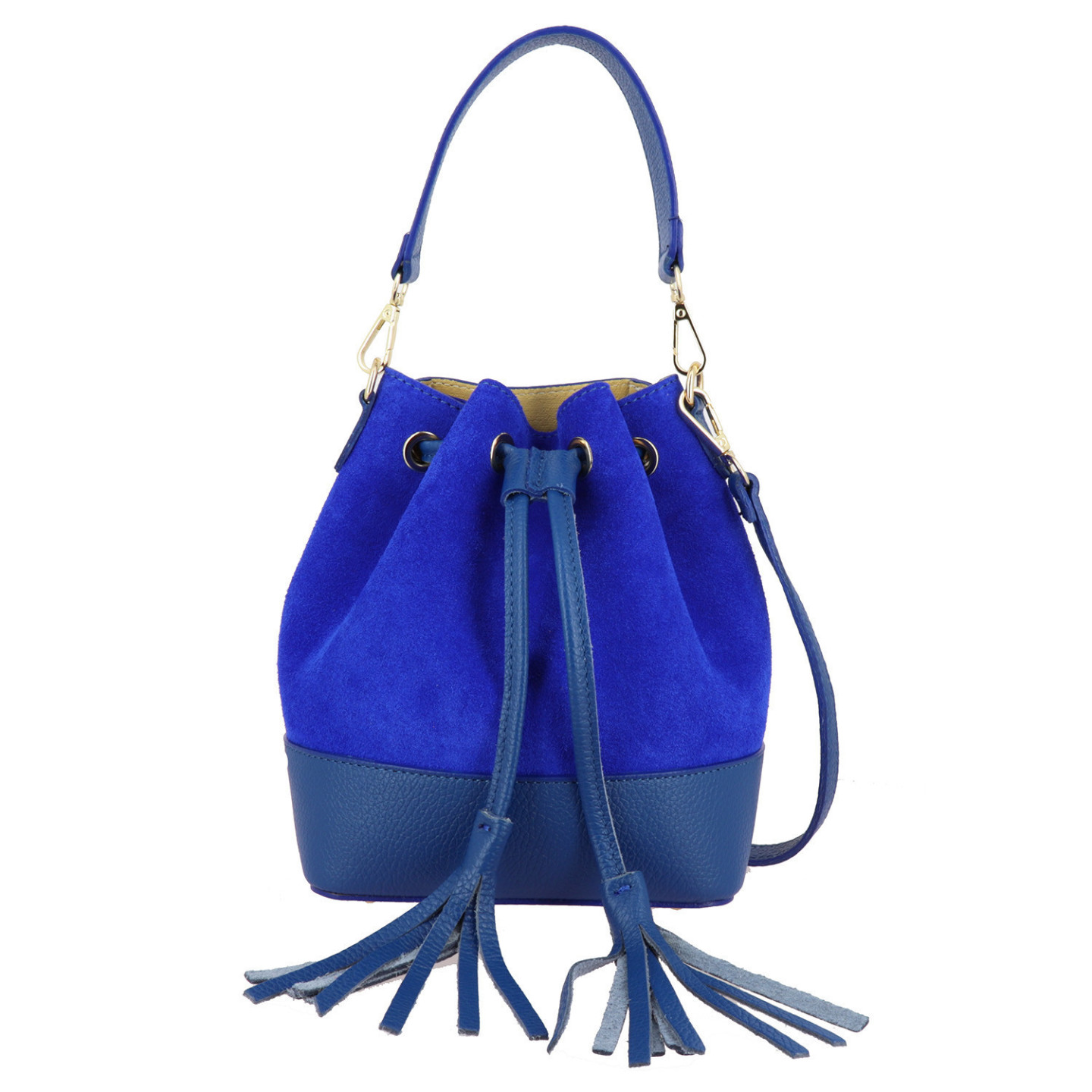 HANNAS sac bourse en cuir - bleu- face