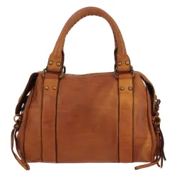 MELLAL sac à main bandoulière vintage en cuir - camel - dos