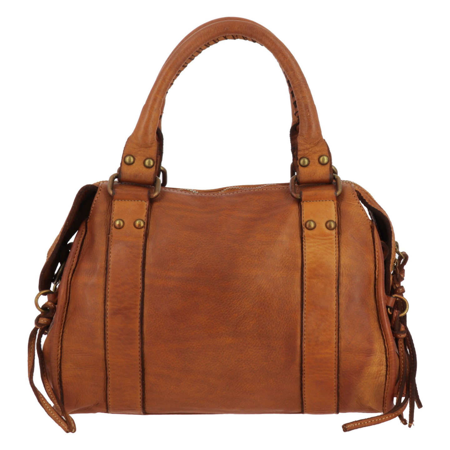 MELLAL sac à main bandoulière vintage en cuir - camel - dos