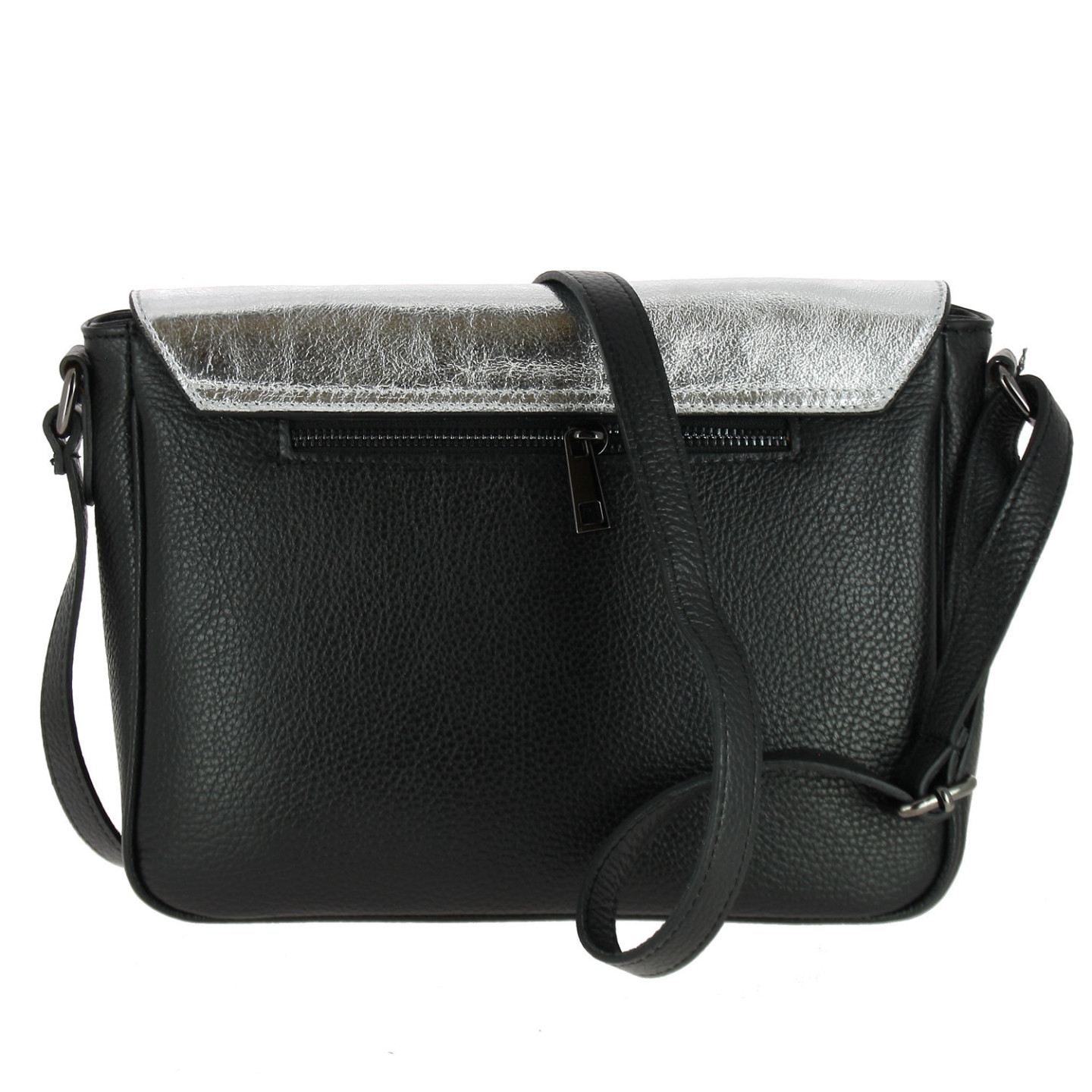 OXFORD sac cartable irisé en cuir - noir - dos