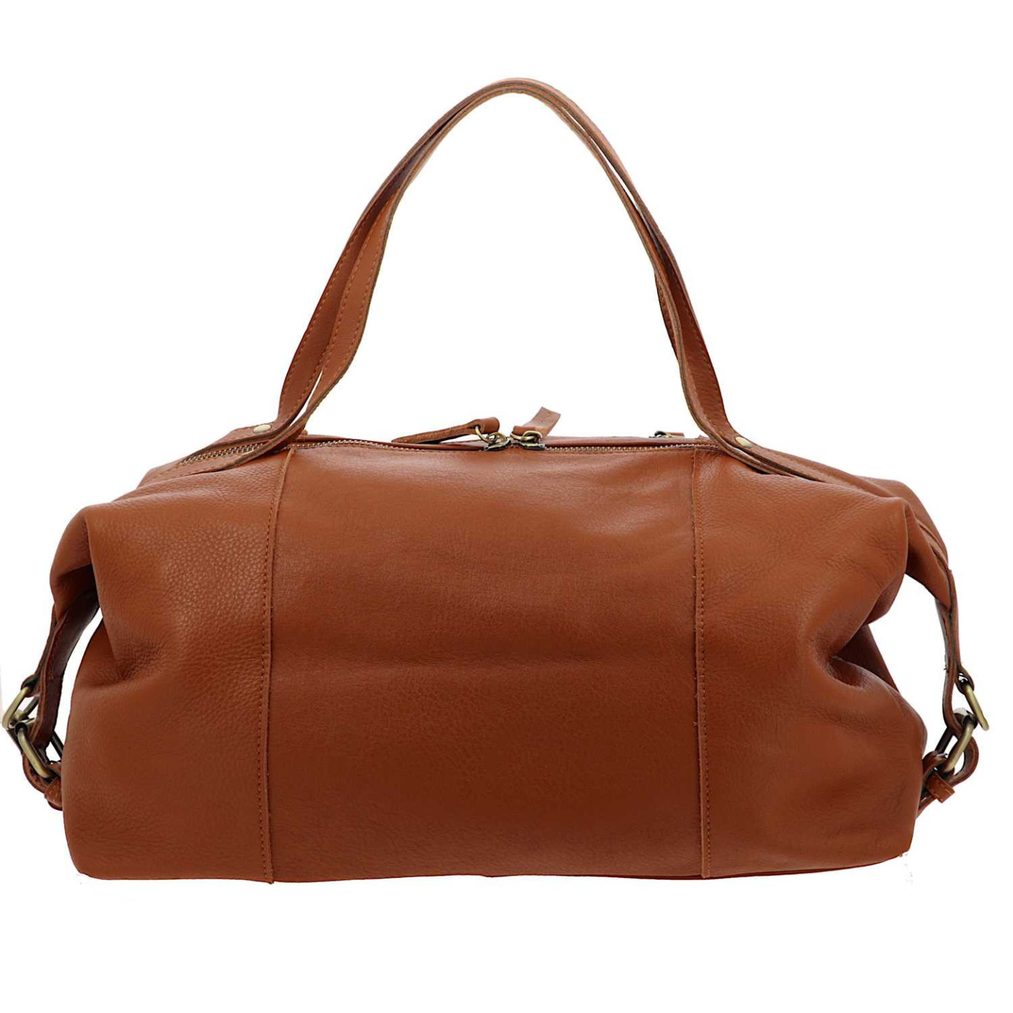 LARA - grand sac en cuir à bandoulière - camel - dos