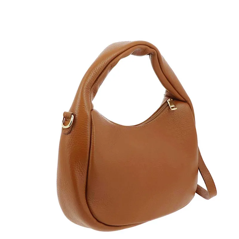 MARINA petit sac en cuir, camel - coté
