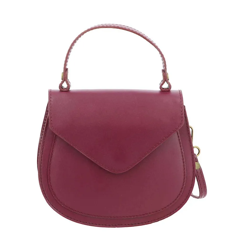 sac à main violet en cuir BALLINA - face