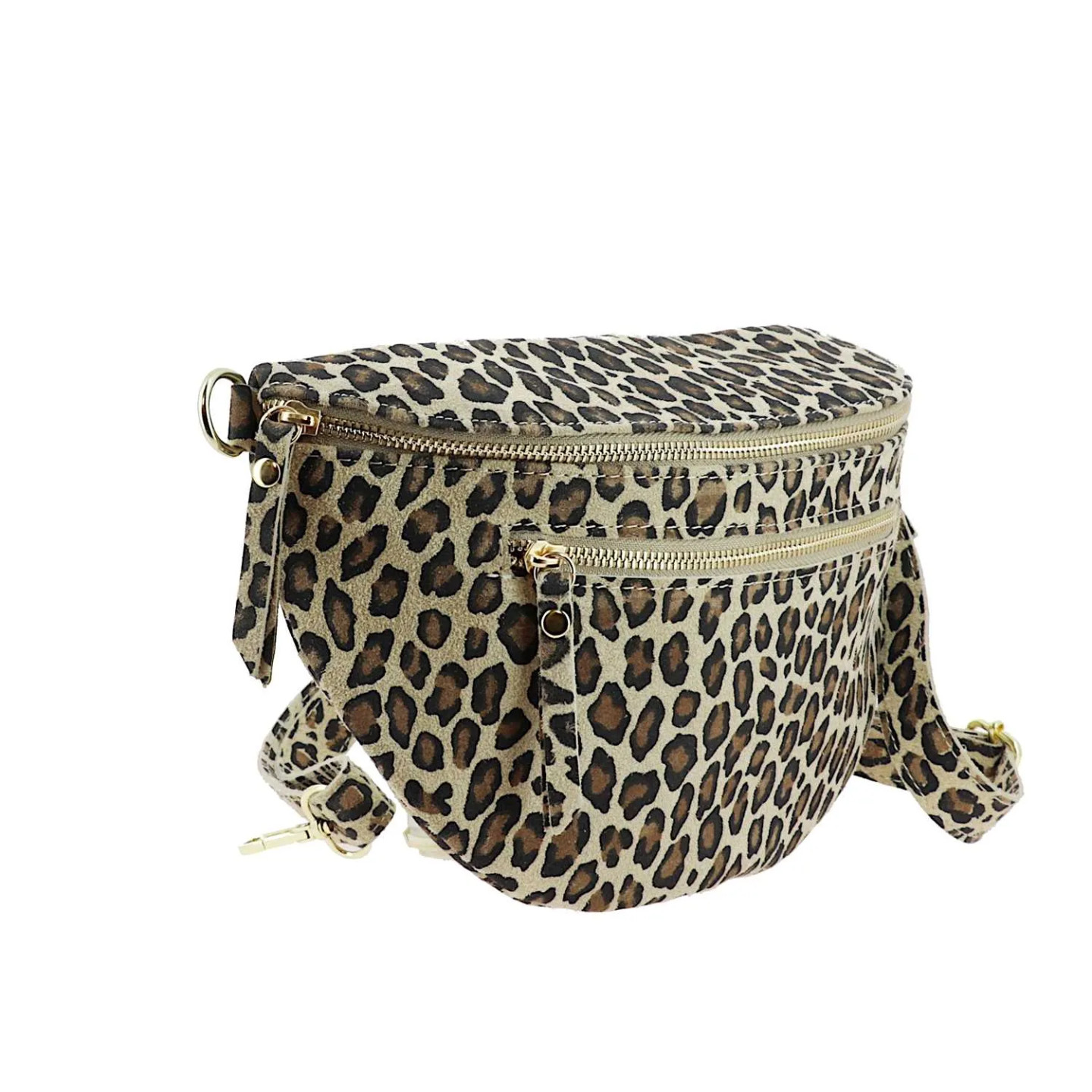 Sac banane léopard en cuir ADRIA