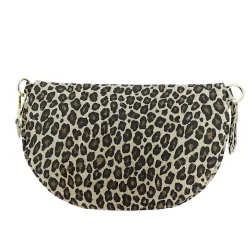 Sac banane léopard en cuir ADRIA