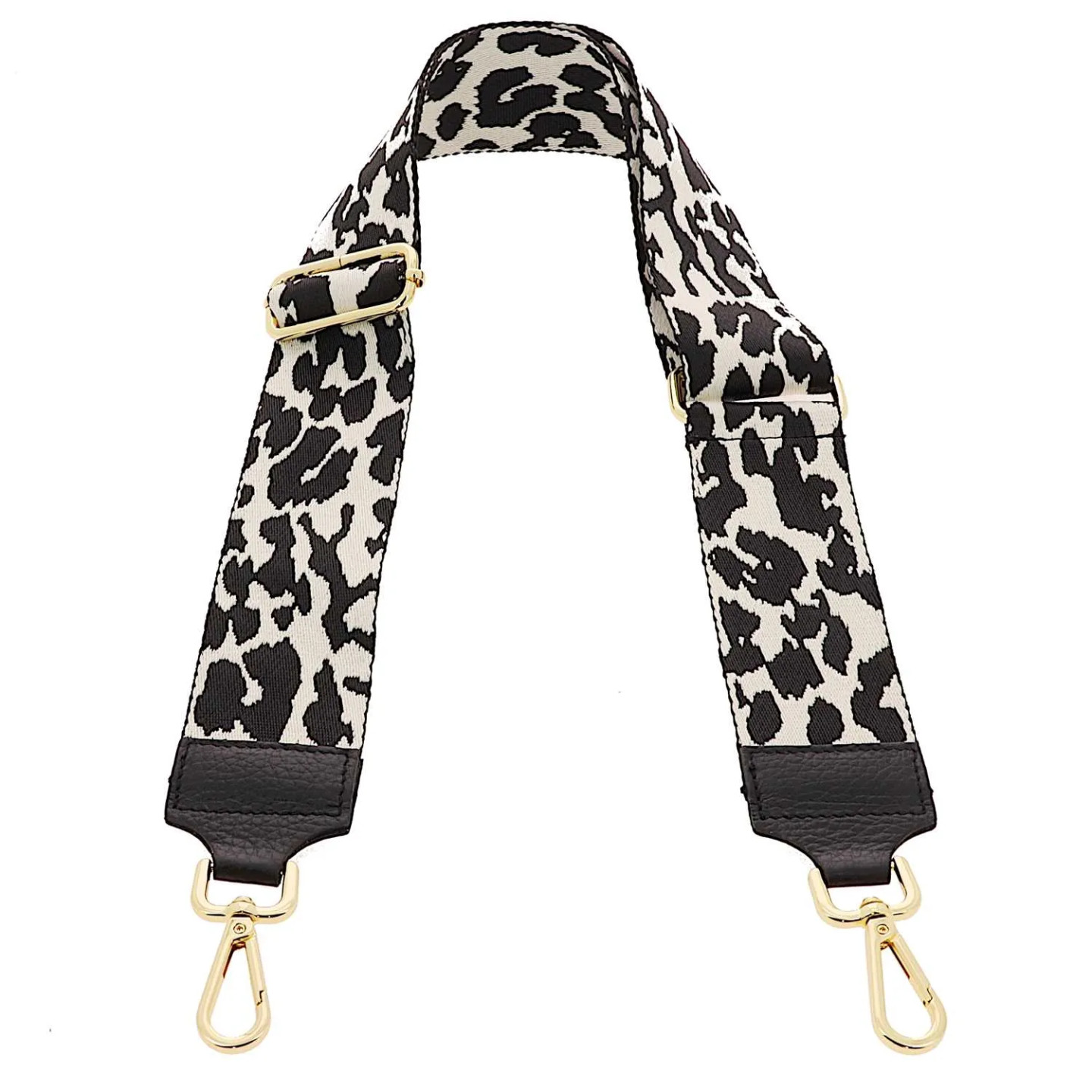 Bandoulière de sac en cuir noir Osimo