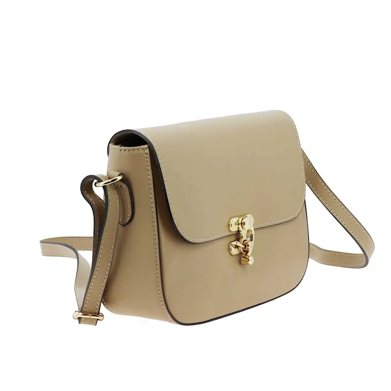 Sac à main en c uir taupe BIELLA - coté