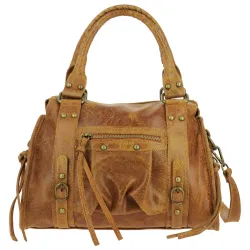 BENICHA sac à main en cuir - camel - face