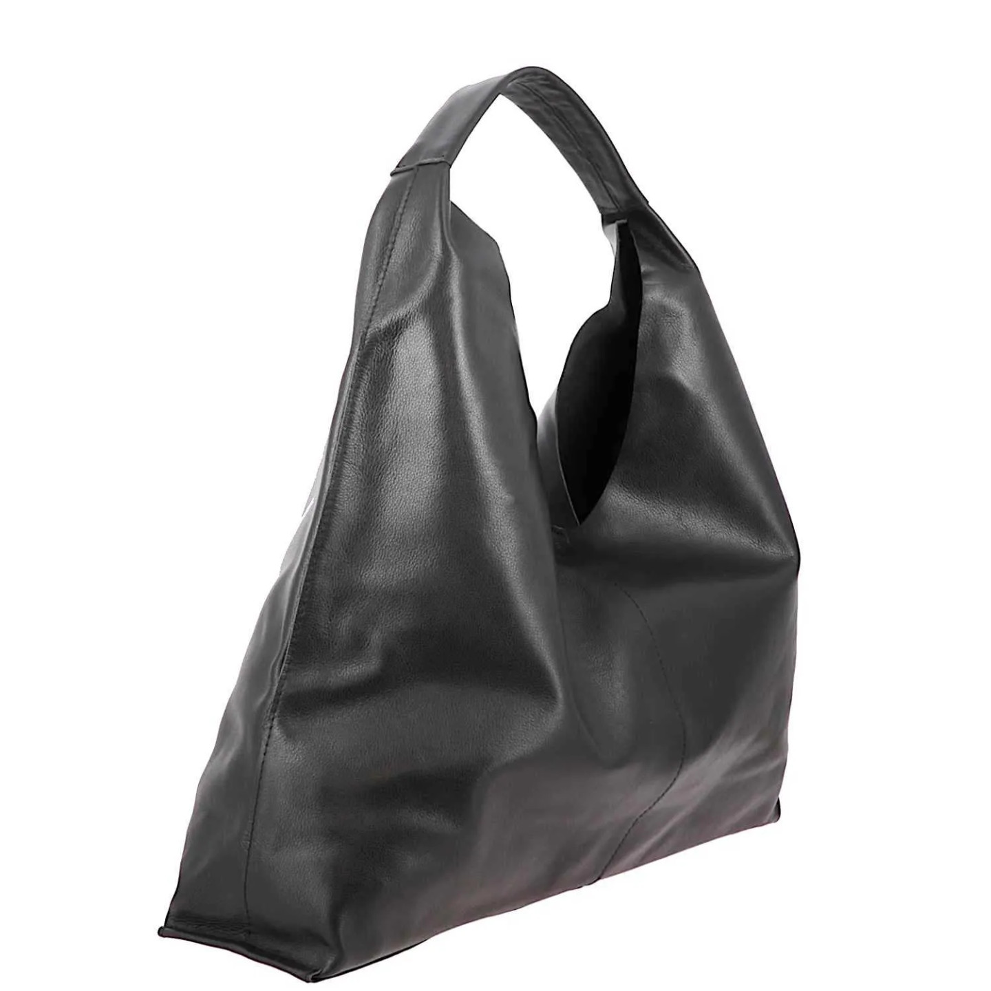 Sac fourre tout noir en cuir CARMEN - coté