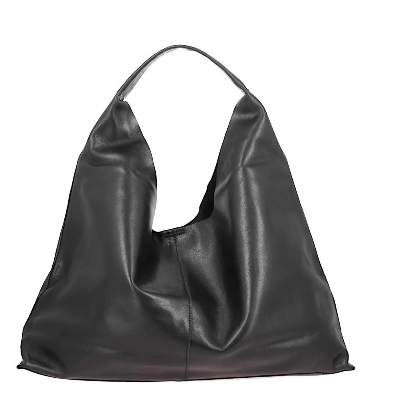 Sac fourre tout noir en cuir CARMEN - dos