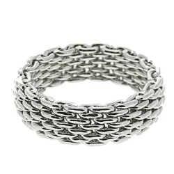 Bague Tamil, argenté - taille 57mm - fabriqué en Italie