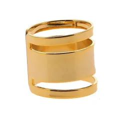 Bague Kilkerrin, dorée - taille ajustable - fabriqué en Italie