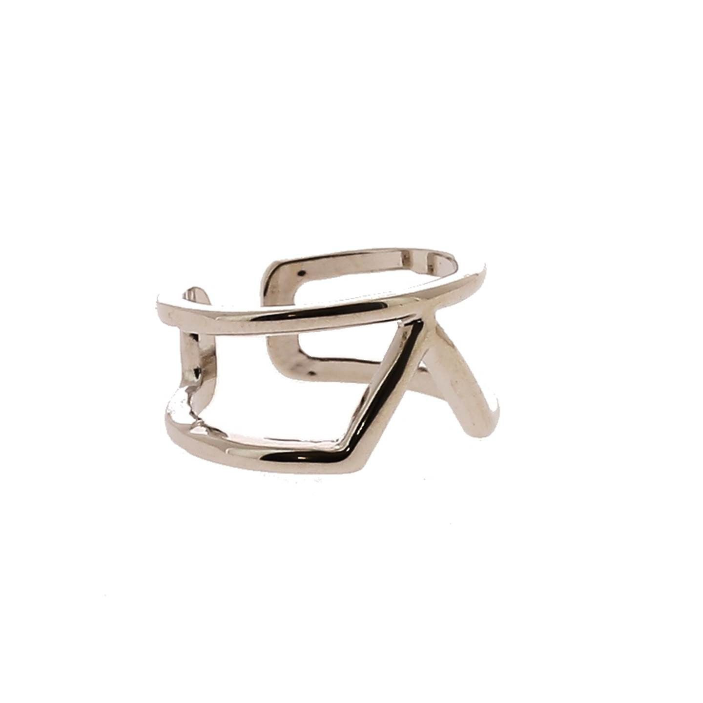 Bague Tulla, argenté - taille ajustable - fabriqué en Italie